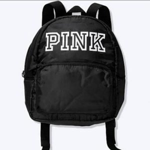 NWT VS Pink Mini Black Logo Backpack